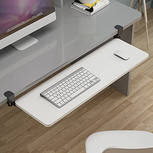 Adjustable Keyboard Tray with Pull Out,Adjustable Keyboard Tray with Sliding Rails Pull Out Drawers Under Desk Space Saving Design for Comfortable Typing