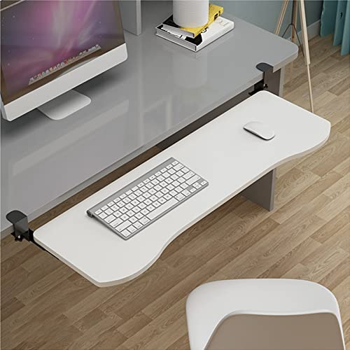 Adjustable Keyboard Tray with Pull Out,Adjustable Keyboard Tray with Sliding Rails Pull Out Drawers Under Desk Space Saving Design for Comfortable Typing