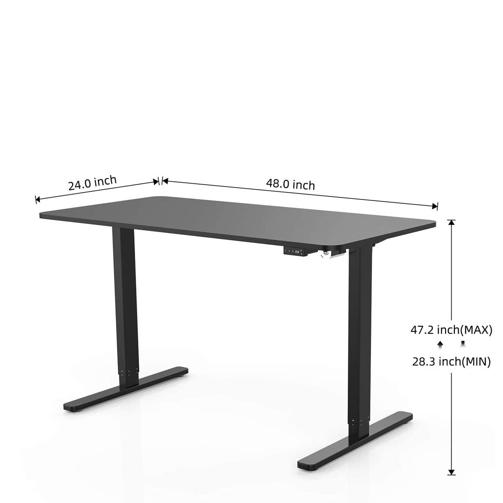 ONMYJFD Electric Standing Desk Height Adjustable Desk, 48 X 24 Computer Desk for Workstation Home Office Table Sit Stand Desk