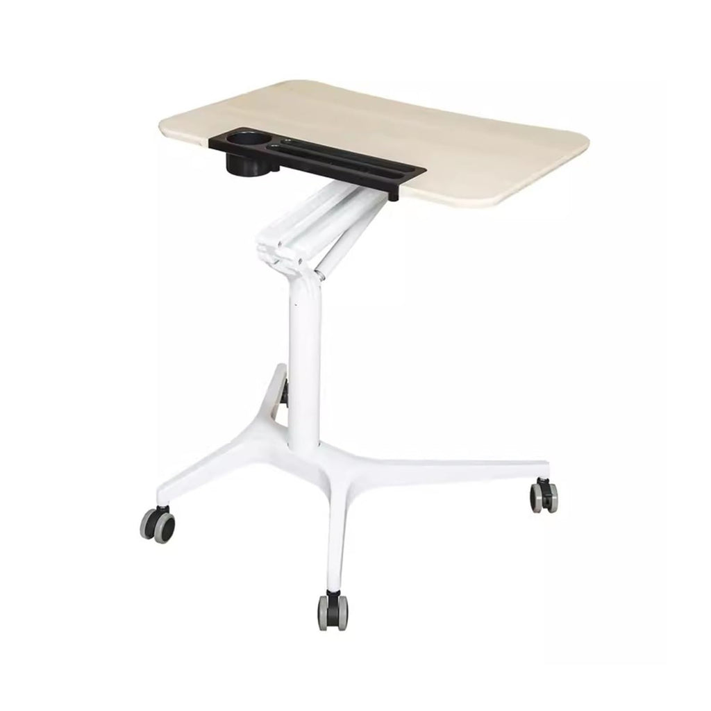 YUXING1205 Desk with Wheels Pneumatic Lifting Table Standing Minimalist Automatic Sofa Bedside Movable Office Desk Solid Wood Podium Table Portable Desk