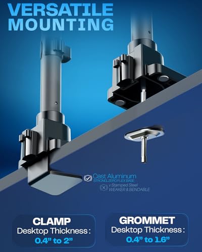 VIVO Pneumatic Arm Single Ultrawide Monitor Extra Tall Desk Mount