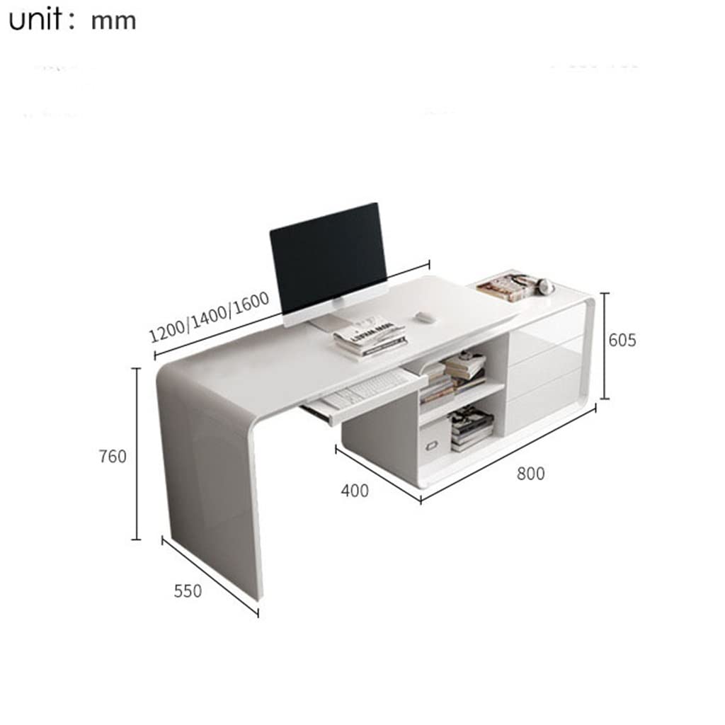 SIDUFHAOPKLL Office Desk Computer Swivel Angle Multifunctional White Furniture