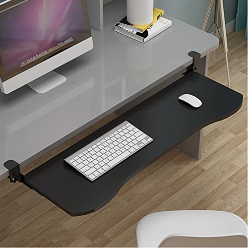 Adjustable Keyboard Tray with Pull Out,Adjustable Keyboard Tray with Sliding Rails Pull Out Drawers Under Desk Space Saving Design for Comfortable Typing