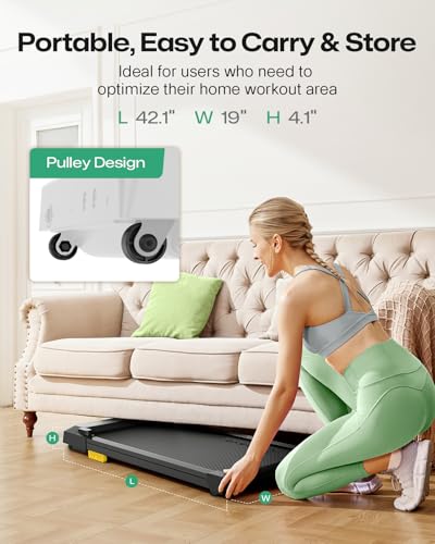 UREVO Smart Walking Pad Treadmill with App Control