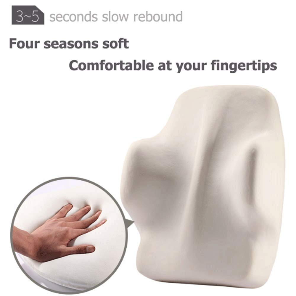 YMGSCC Lumbar Support Cushion, Memory Foam Posture Pillow, Back Support for Office Chair, Car Back Support,Home Back Support, Relieve Back Pain