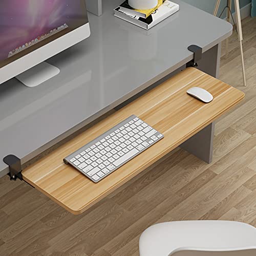 Adjustable Keyboard Tray with Pull Out,Adjustable Keyboard Tray with Sliding Rails Pull Out Drawers Under Desk Space Saving Design for Comfortable Typing