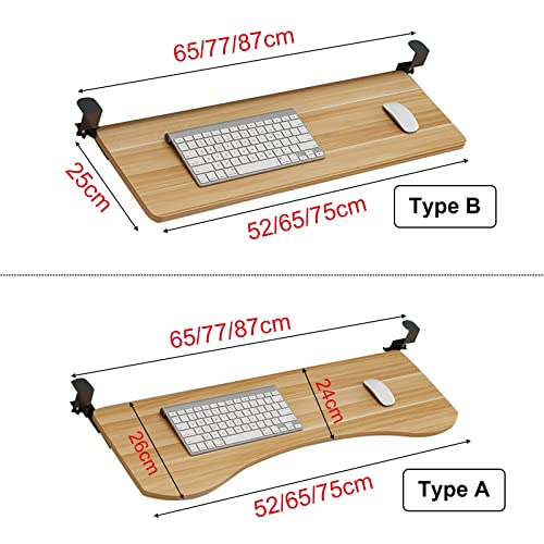 Adjustable Keyboard Tray with Pull Out,Adjustable Keyboard Tray with Sliding Rails Pull Out Drawers Under Desk Space Saving Design for Comfortable Typing