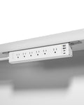 360° Mountable Surge Protector Power Strip with 4 USB Ports (2 USB C), 6 FT Electrical Outlet & Flat Plug Extension Cord for Under Desk, Wall, or Corner Mount