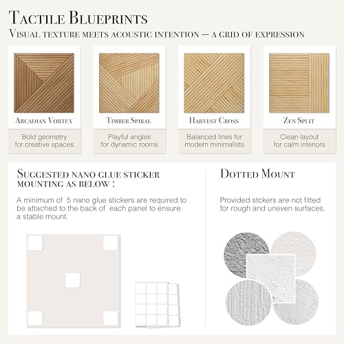 Soon Global 8-Pack Acoustic Sound-Absorbing Wall Panels