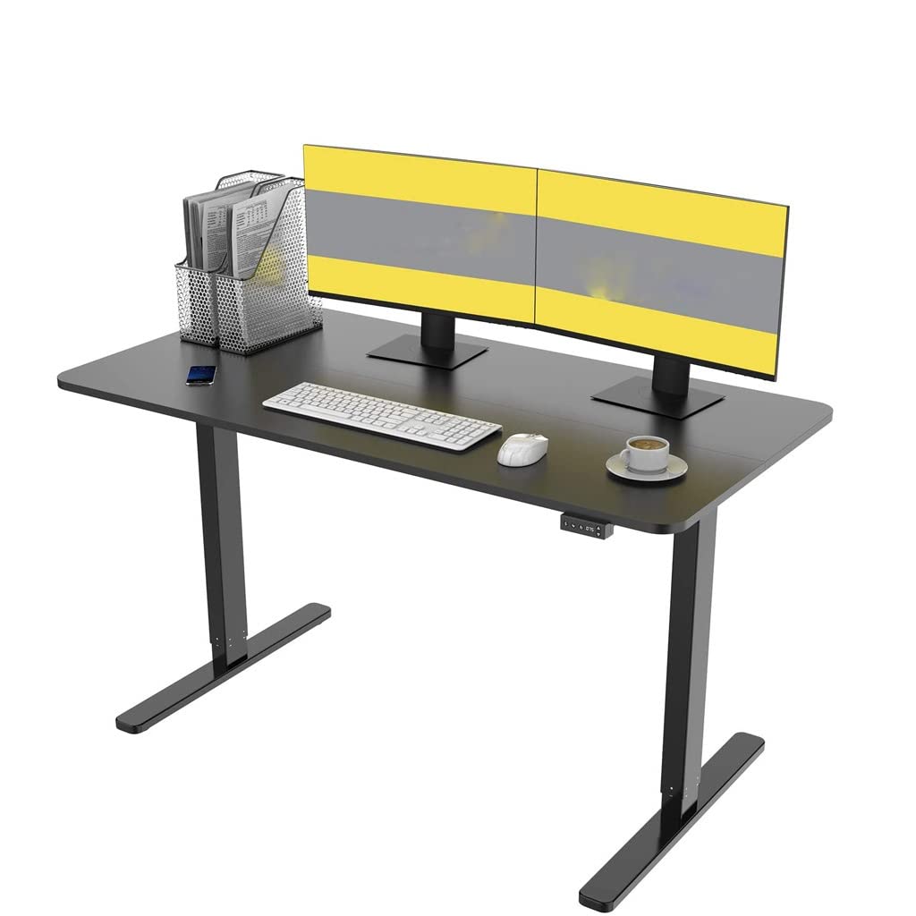 ONMYJFD Electric Standing Desk Height Adjustable Desk, 48 X 24 Computer Desk for Workstation Home Office Table Sit Stand Desk