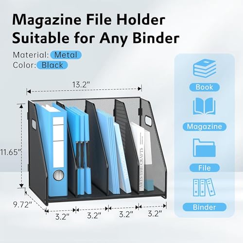 SUPEASY Binder Organizer & Magazine File Holder Rack