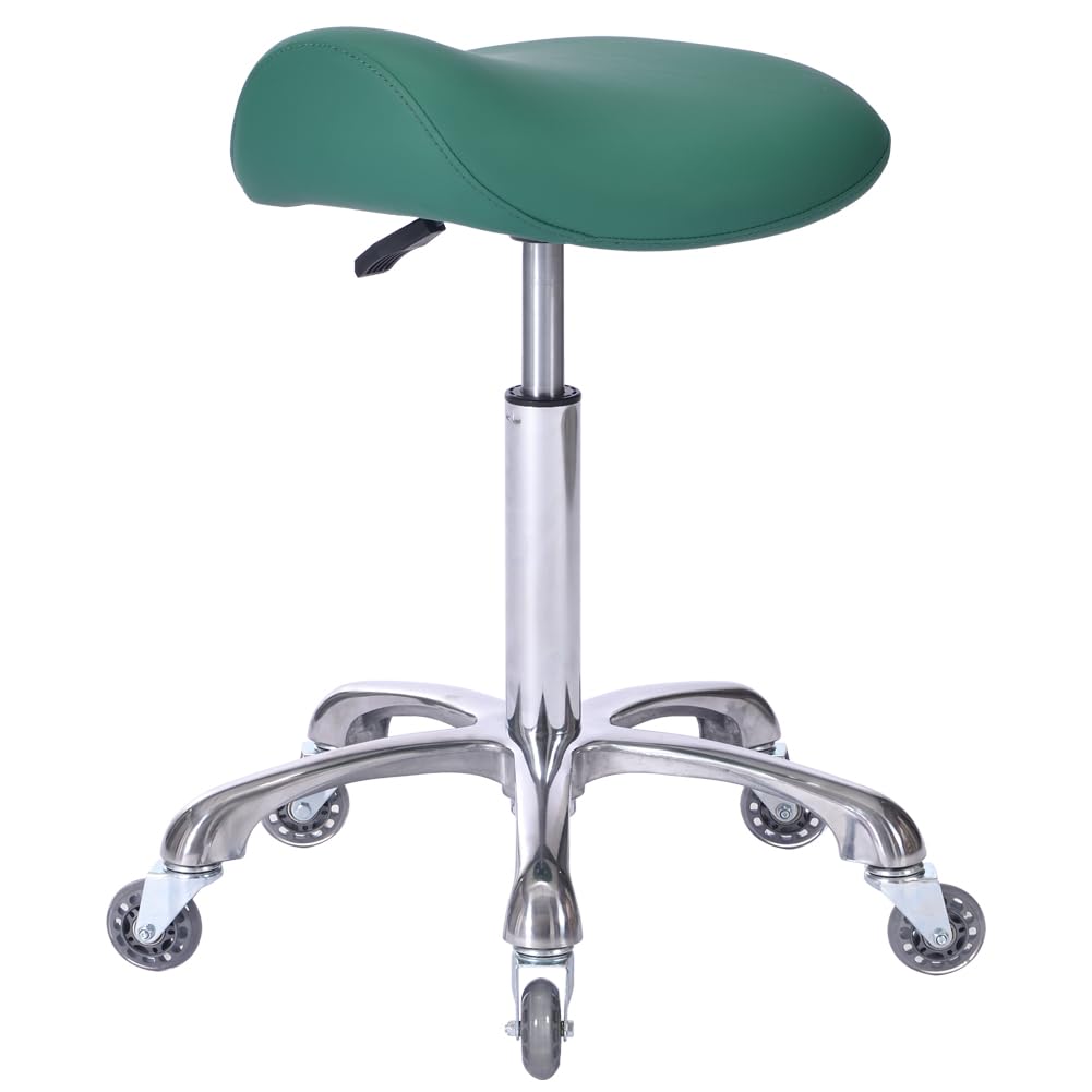 FRNIAMC Ergonomic Rolling Saddle Stool with Wheels