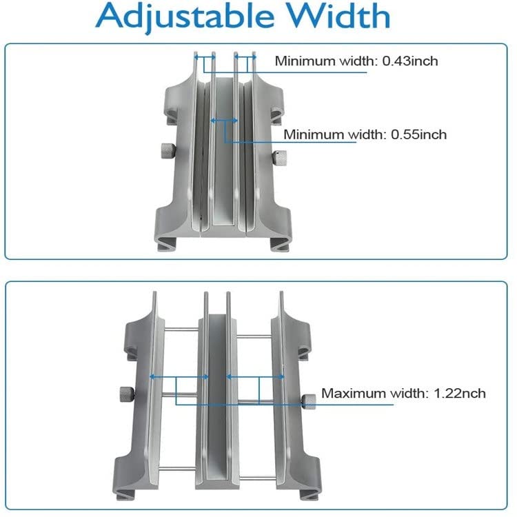 NSUQOA JSEIAJB Vertical Adjustable Laptop Stand Aluminium Portable Desktop Notebook Mount Support Base Holder for