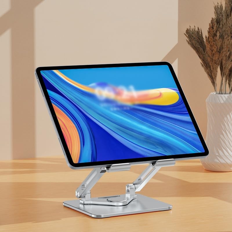 360 Degree Rotating Aluminum Alloy Tablet Stand Foldable and Easy to Increase Height Suitable for Tablet Stand