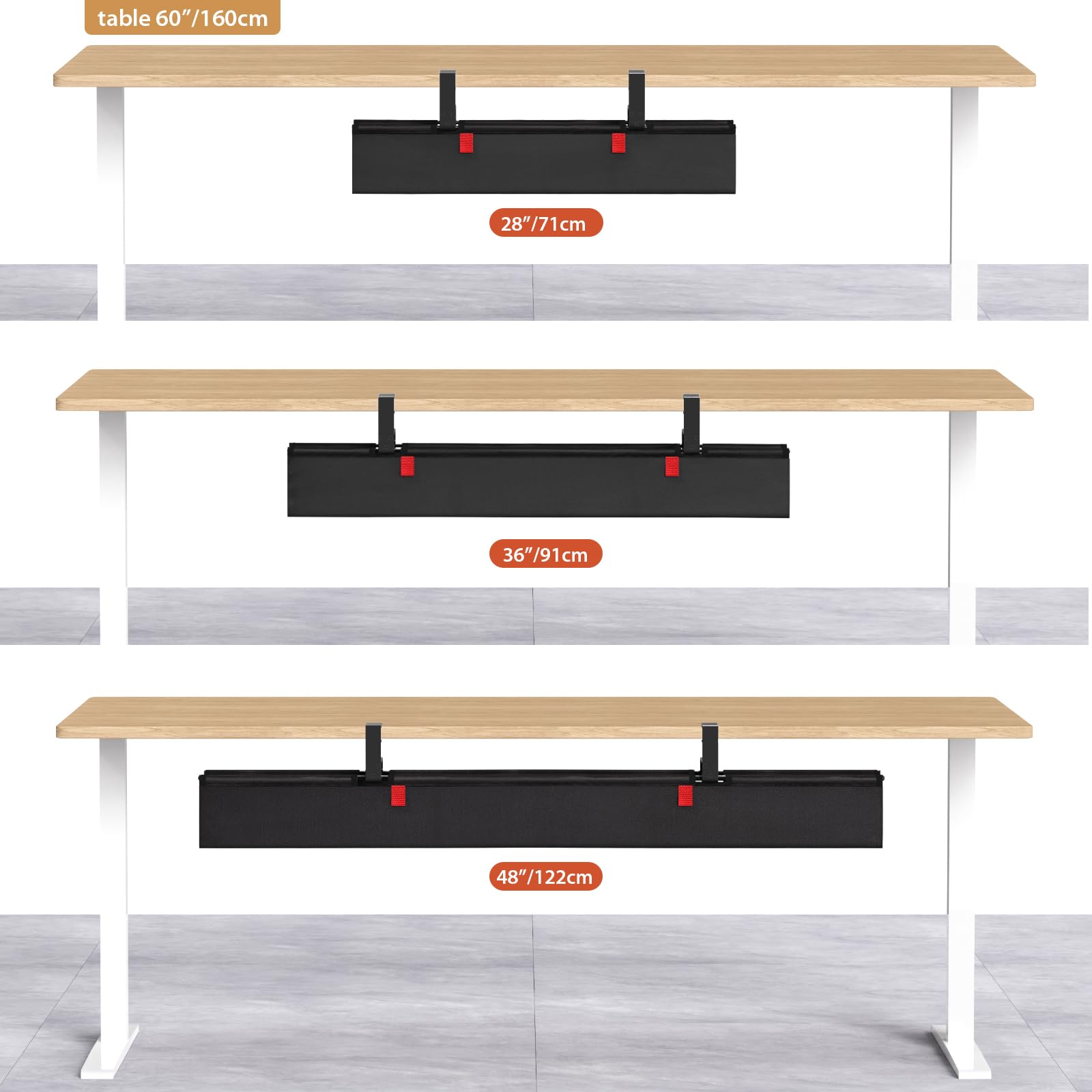 Univivi Under-Desk Cable Management Tray for Office
