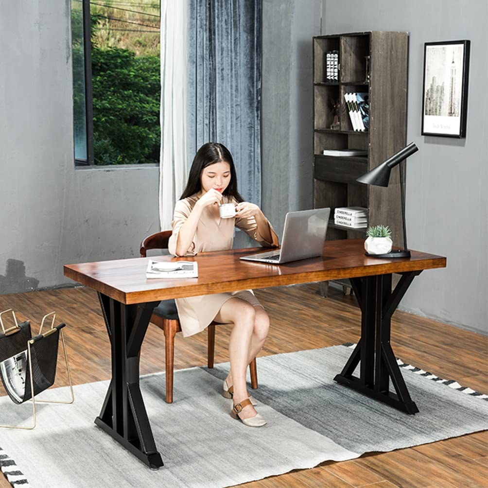Computer Desk Industrial Style Solid Wood Table-5CM Thick Home Office Manager Room Computer Desk Conference Table Multifunctional Office Furniture (Size : 220x80x75cm) (180x80x75cm)
