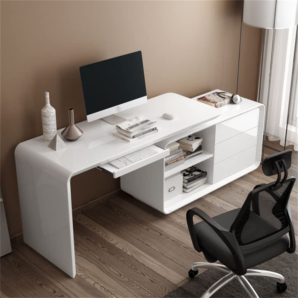 SIDUFHAOPKLL Office Desk Computer Swivel Angle Multifunctional White Furniture