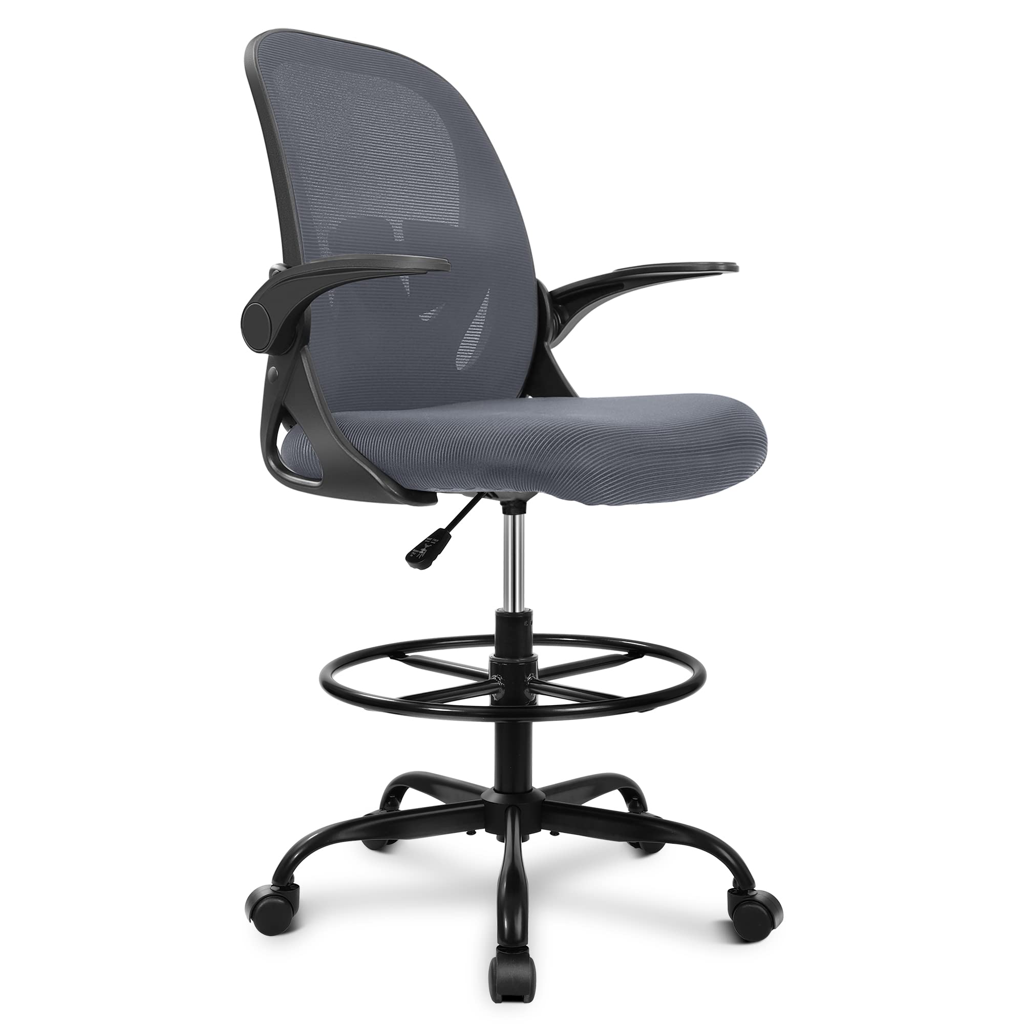 Primy PR934-Z Tall Drafting Chair with Flip-Up Armrests