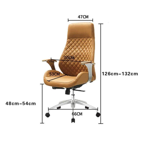 and Wellness Executive Office Chair High Back Ergonomic for Lumbar Support Task Swivel, Bonded Leather