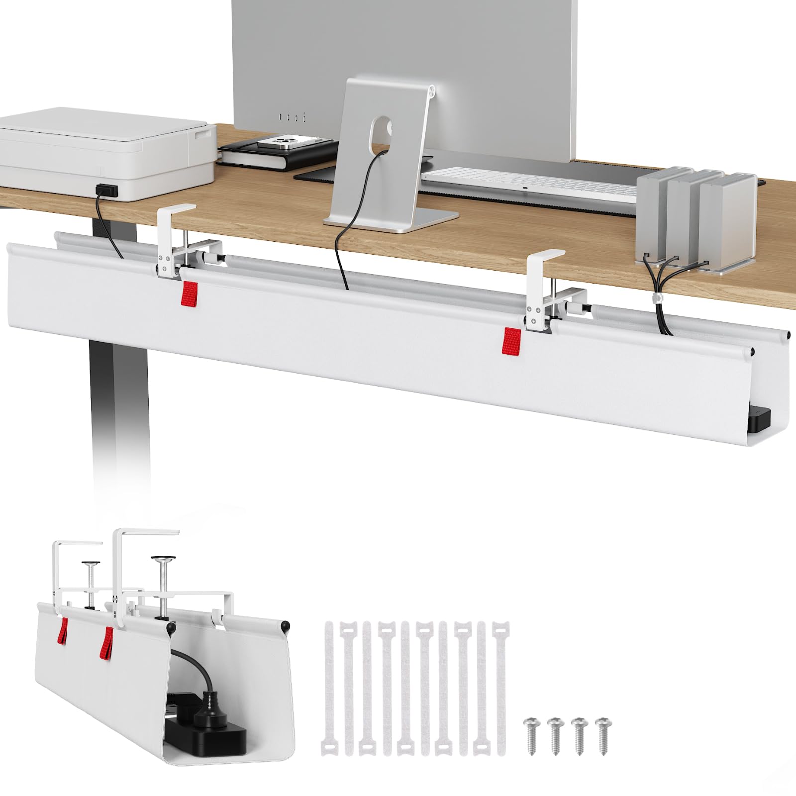 Univivi Under-Desk Cable Management Tray for Office