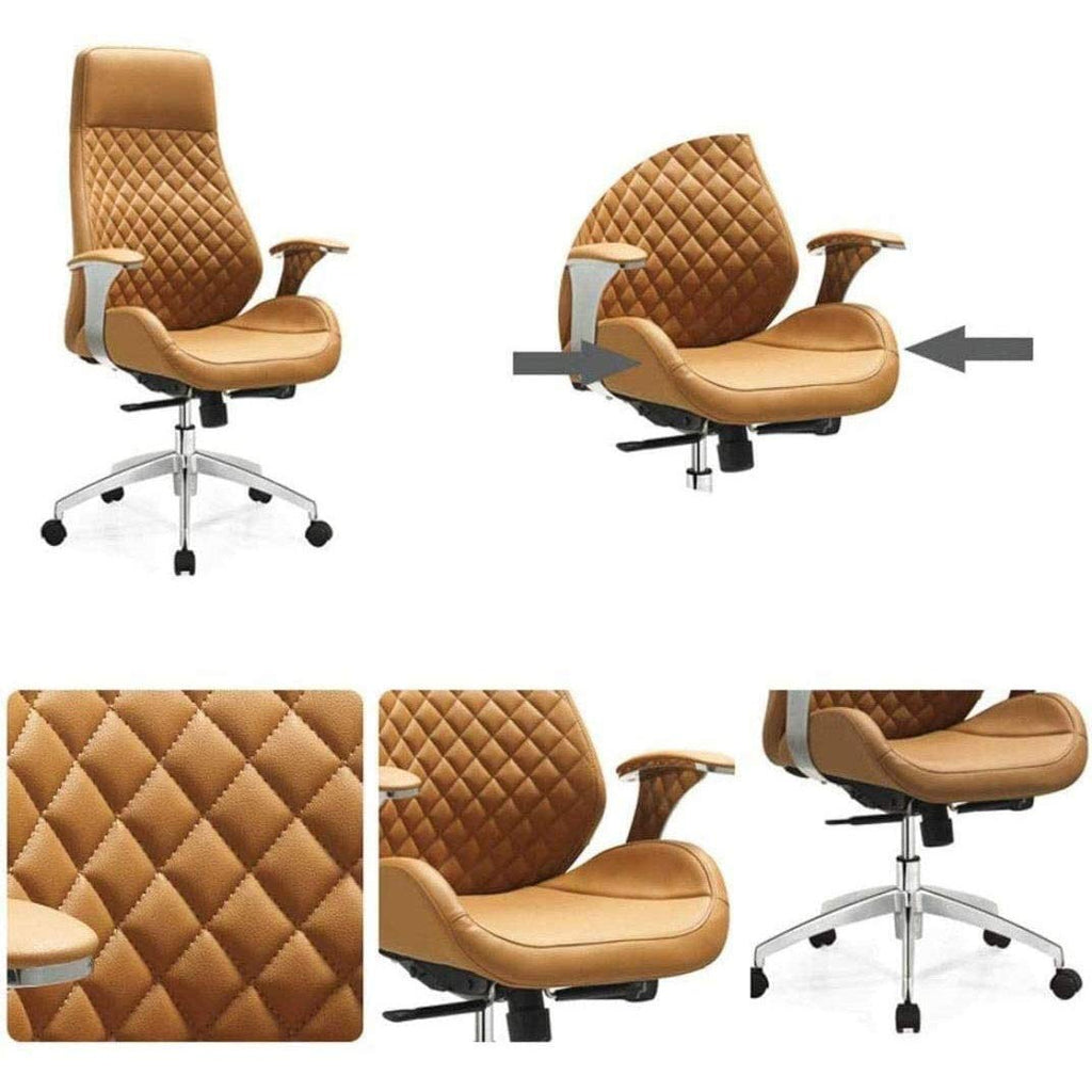 High-Back Ergonomic Bonded Leather Executive Office Chair