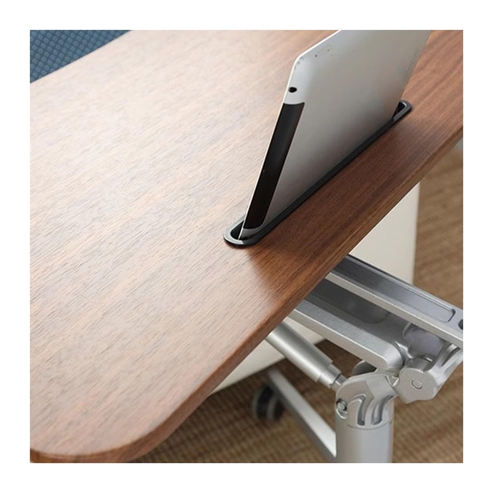 YUXING1205 Desk with Wheels Pneumatic Lifting Table Standing Minimalist Automatic Sofa Bedside Movable Office Desk Solid Wood Podium Table Portable Desk