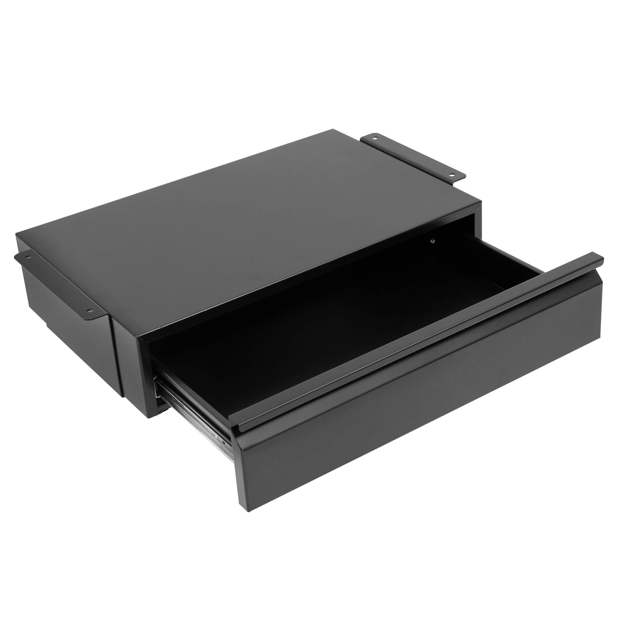 Mount-It! Under Desk Pull-Out Drawer Kit with Smooth Sliding Track | Office Storage Organizer | Mounts to Desktops Tables and Workbenches Over 0.71 Inches Thick