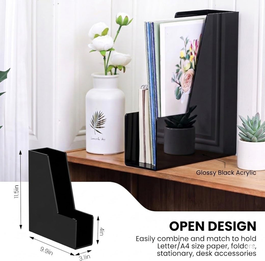Vertical Magazine File Holder & Desktop File Organizer