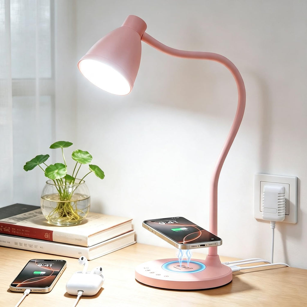 BOHON LED Desk Lamp with USB-C & Wireless Charging