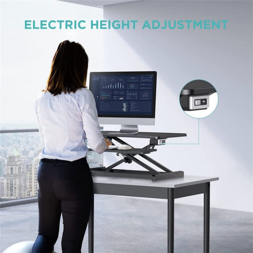 HYUWANGYU Standing Desk Sit Converter Stand-up Lifting Worktable Computer Desk Converter Folding Table Adjustable Height (Color : A, Size : US)