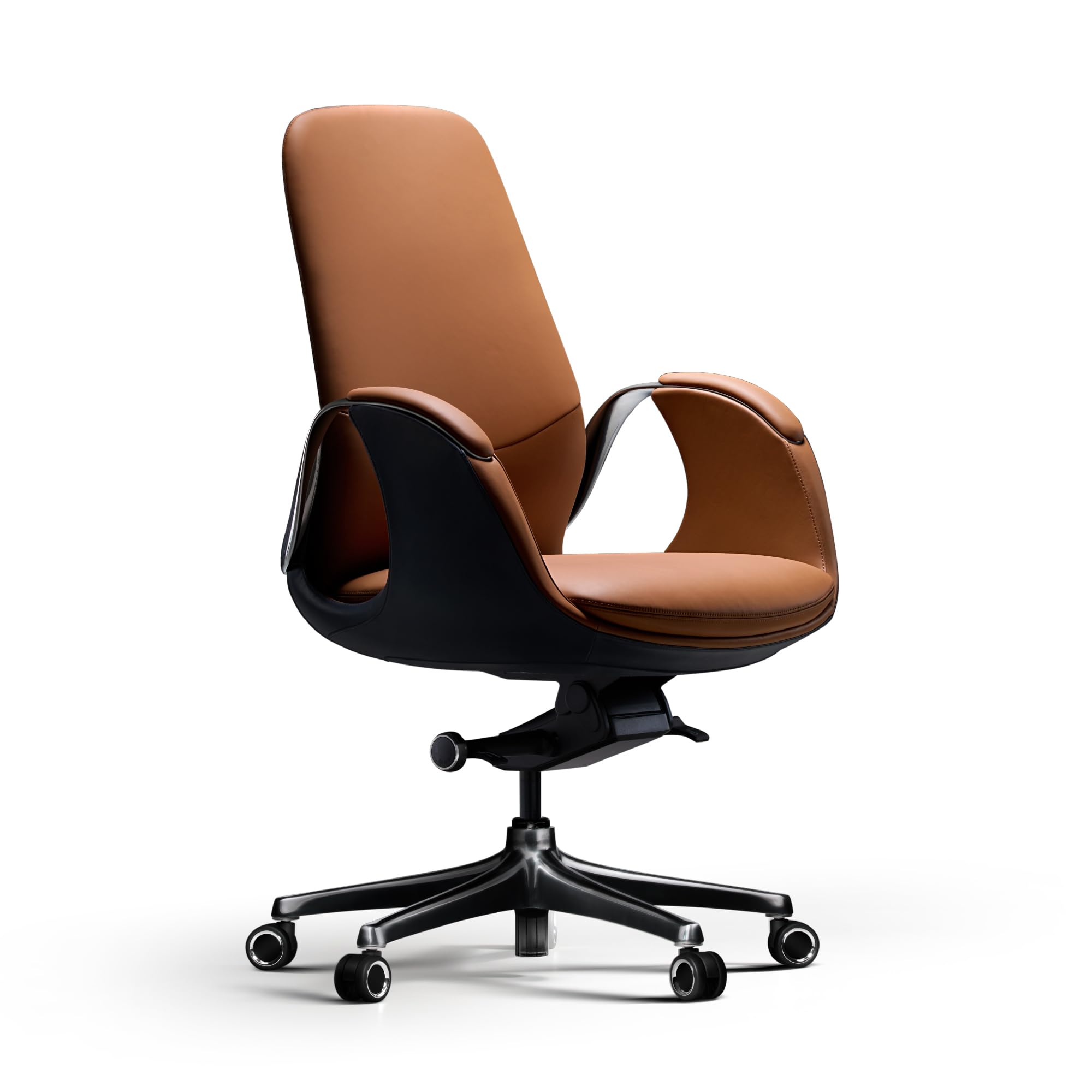 TOMU Genuine Leather Big & Tall Executive Office Chair