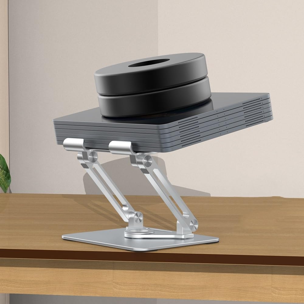 360 Degree Rotating Aluminum Alloy Tablet Stand Foldable and Easy to Increase Height Suitable for Tablet Stand