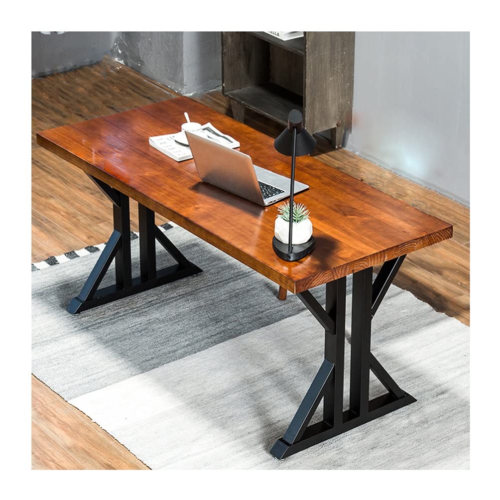 Computer Desk Industrial Style Solid Wood Table-5CM Thick Home Office Manager Room Computer Desk Conference Table Multifunctional Office Furniture (Size : 220x80x75cm) (180x80x75cm)