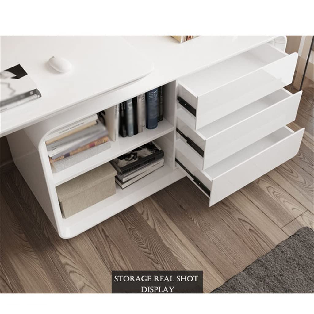 SIDUFHAOPKLL Office Desk Computer Swivel Angle Multifunctional White Furniture