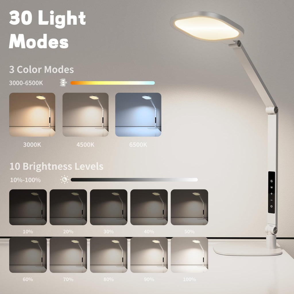 LitONES Modern Edge-Lit LED Desk Lamp for Home Office
