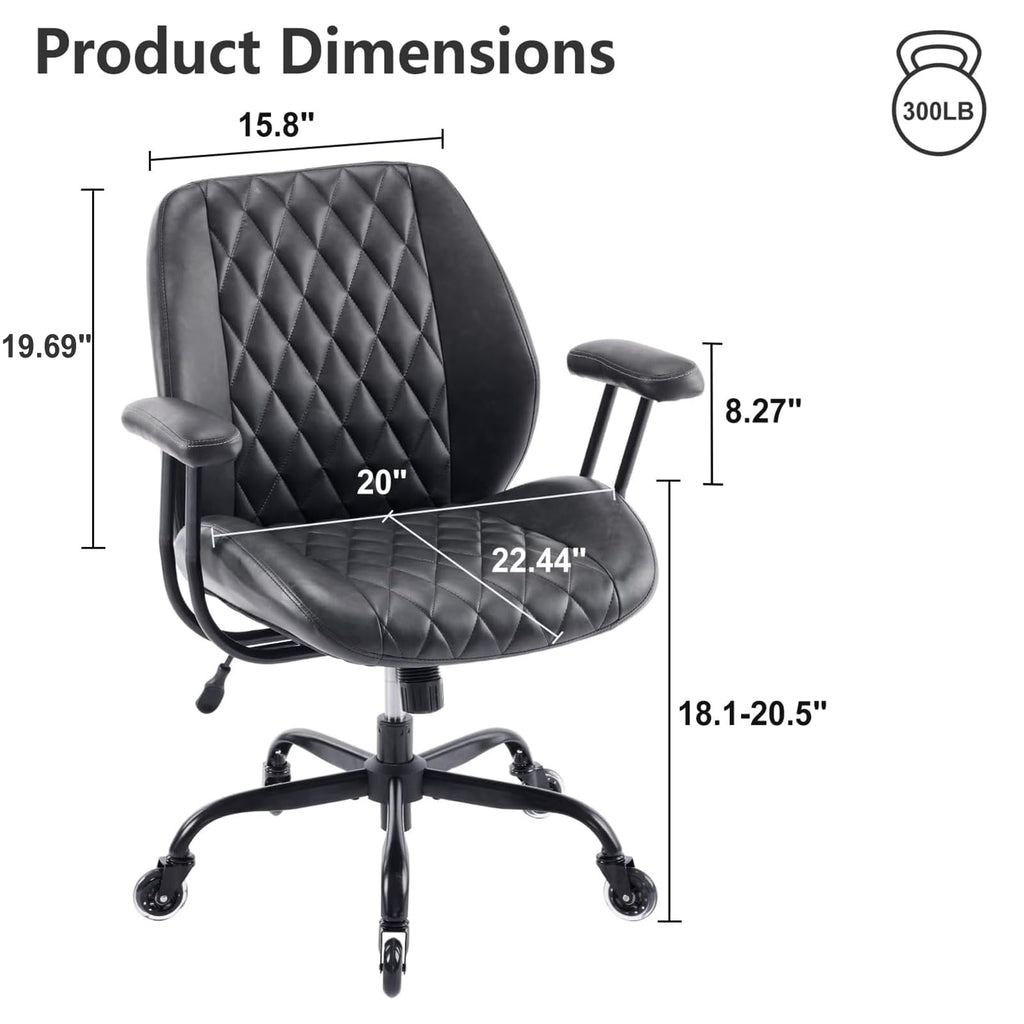 YFO Mid-Back Adjustable Swivel Office Task Chair