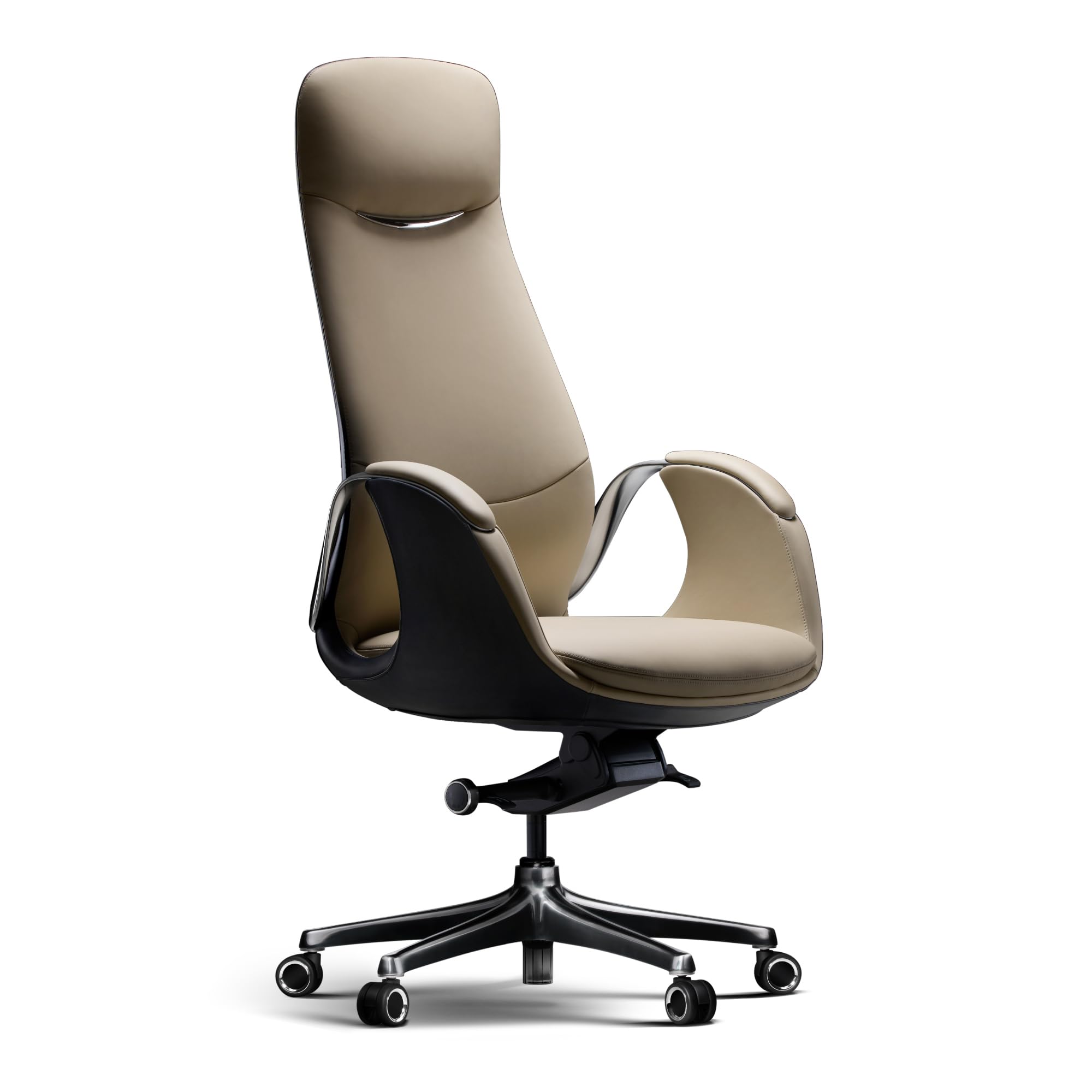 TOMU Genuine Leather Big & Tall Executive Office Chair