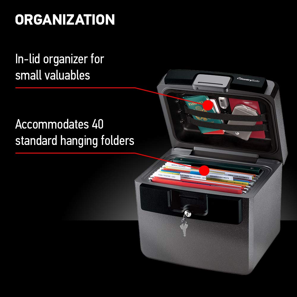 SentrySafe HD4100 Fireproof Safe and Waterproof Safe with Key Lock 0.65 Cubic Feet