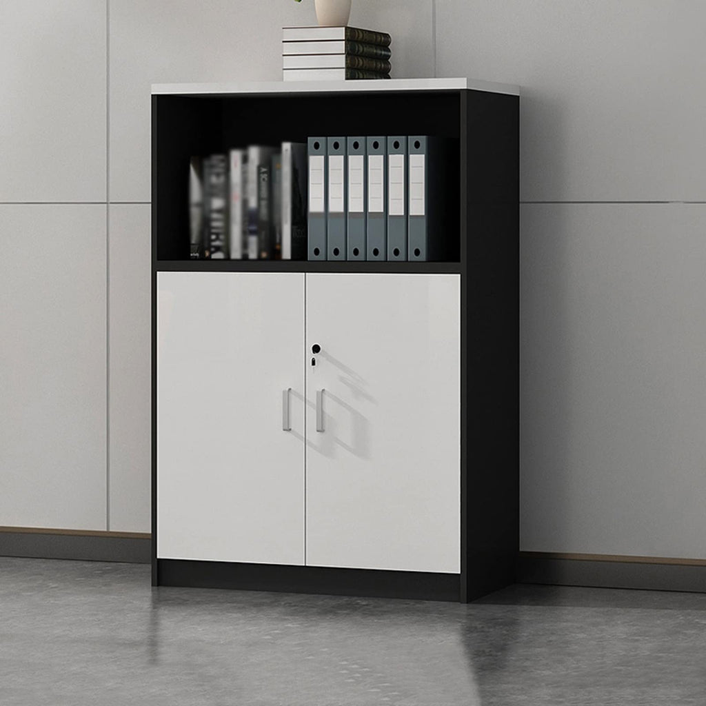 File Cabinet File Box File Cabinet, Wood Lateral Filing Cabinet with Door, Printer Stand with Open Storage Shelves for Filing Cabinet for Home Office Vertical Storage Cabinet Filing Cabinet for Office