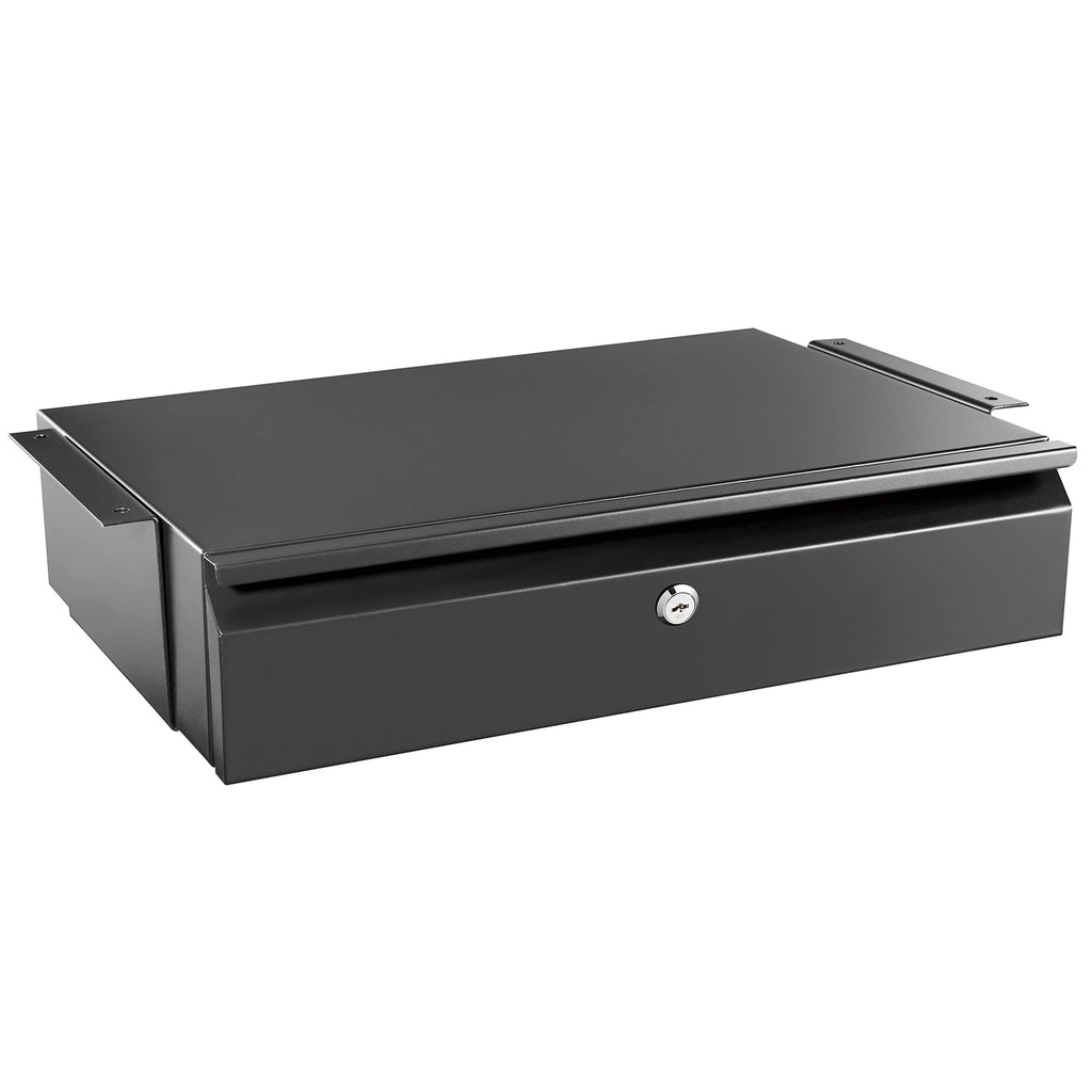 Mount-It! Under Desk Pull-Out Drawer Kit with Smooth Sliding Track | Office Storage Organizer | Mounts to Desktops Tables and Workbenches Over 0.71 Inches Thick