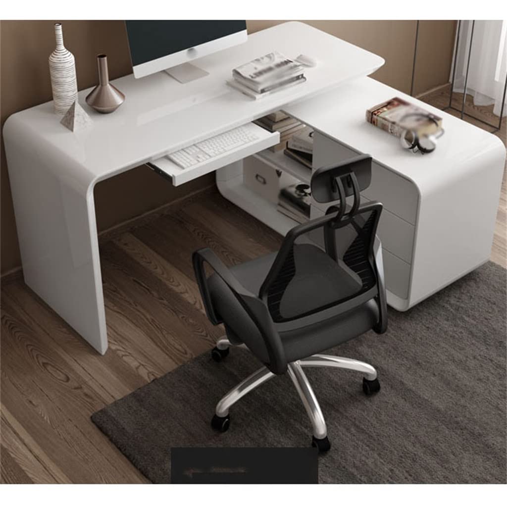 SIDUFHAOPKLL Office Desk Computer Swivel Angle Multifunctional White Furniture