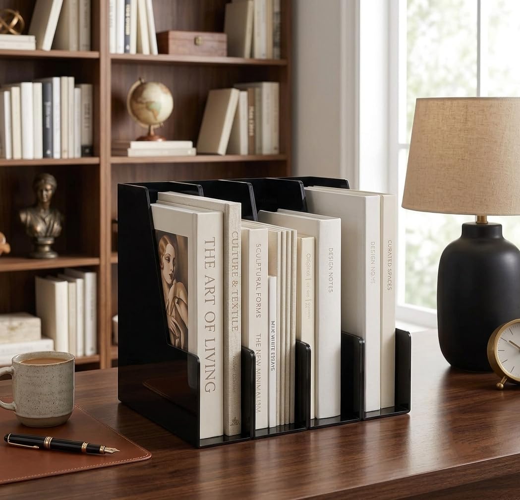 Vertical Magazine File Holder & Desktop File Organizer