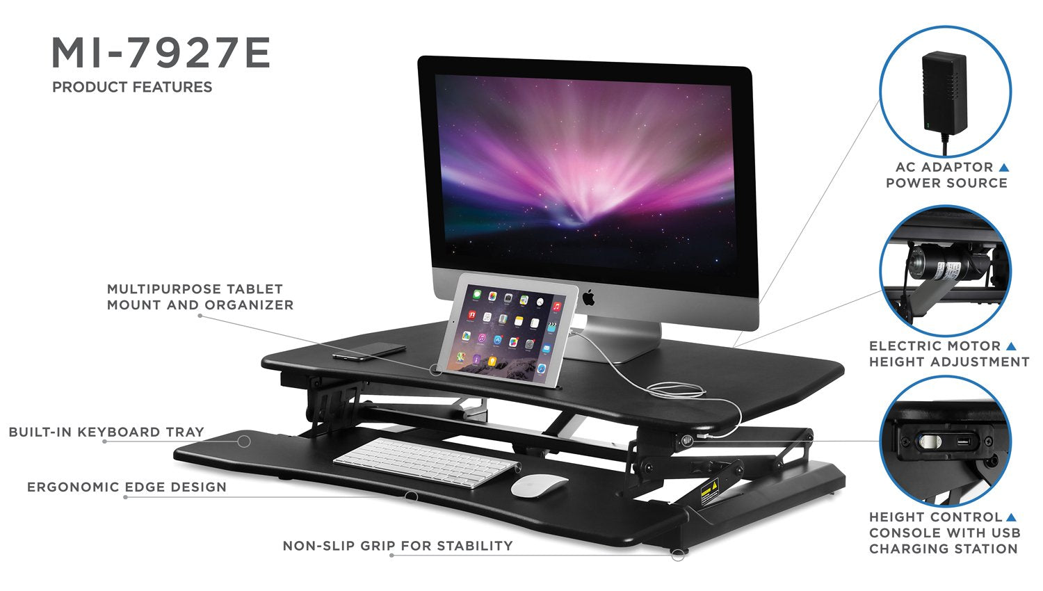 Mount-It! Electric Standing Desk Converter