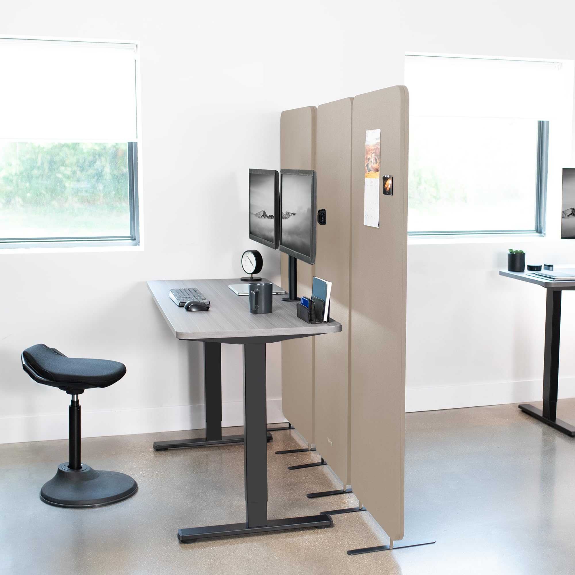 VIVO Freestanding Acoustic Privacy Panel & Office Divider