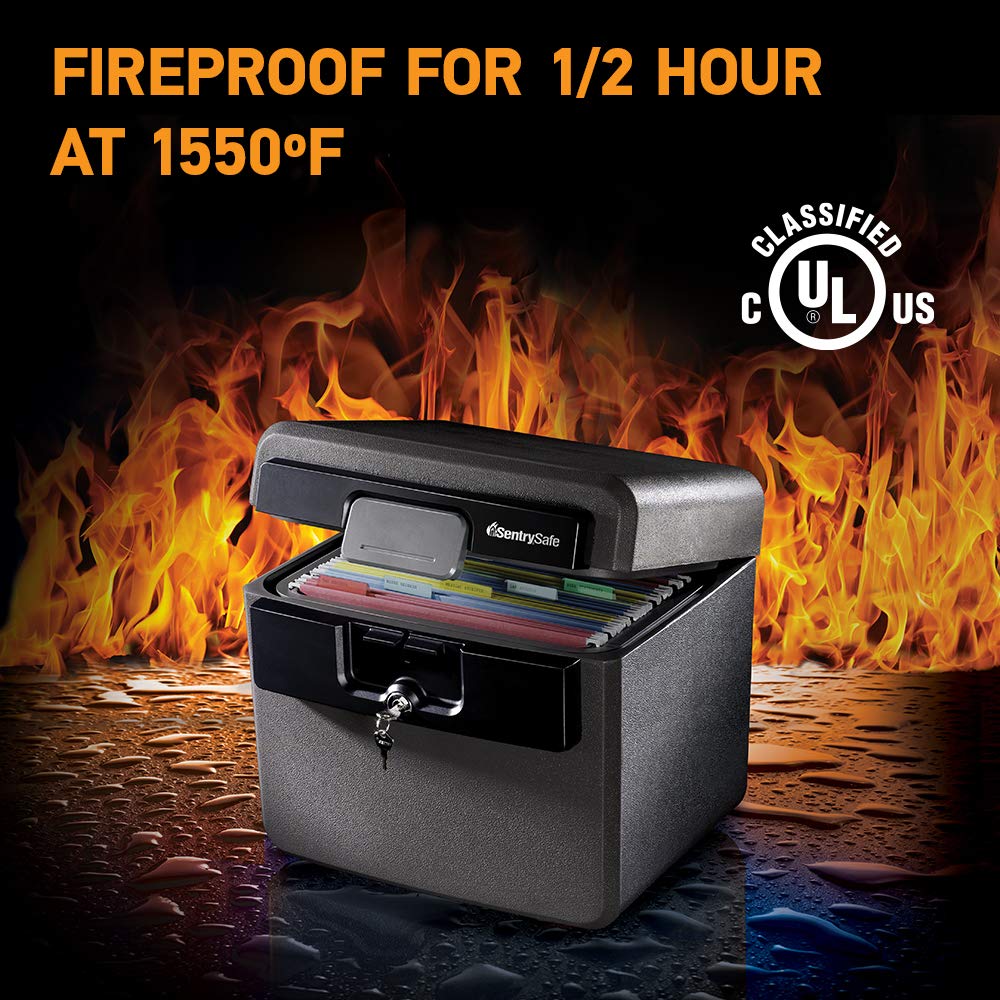 SentrySafe HD4100 Fireproof Safe and Waterproof Safe with Key Lock 0.65 Cubic Feet