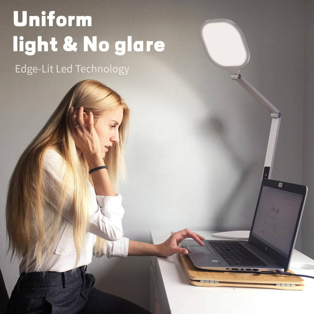 LitONES Modern Edge-Lit LED Desk Lamp for Home Office