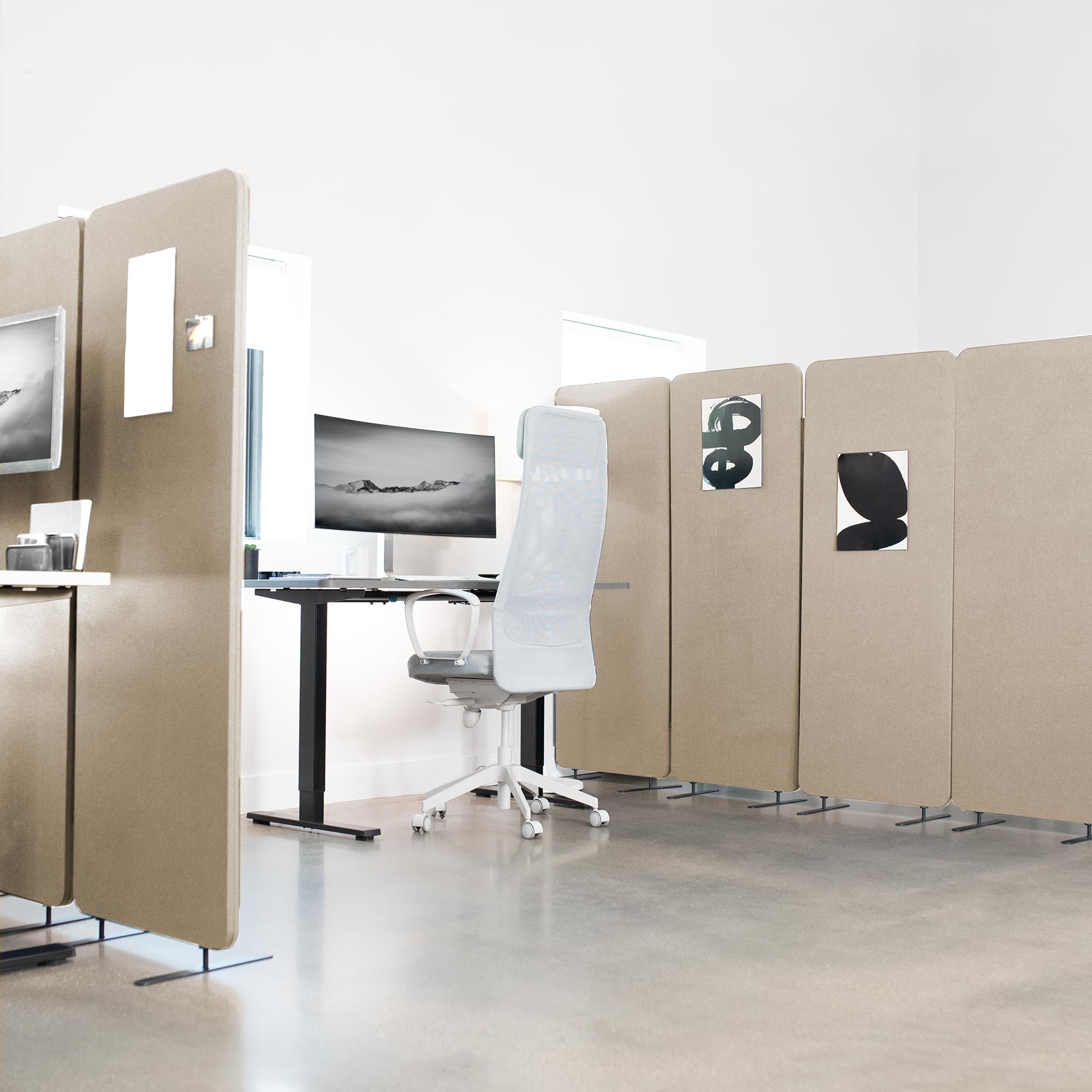 VIVO Freestanding Acoustic Privacy Panel & Office Divider