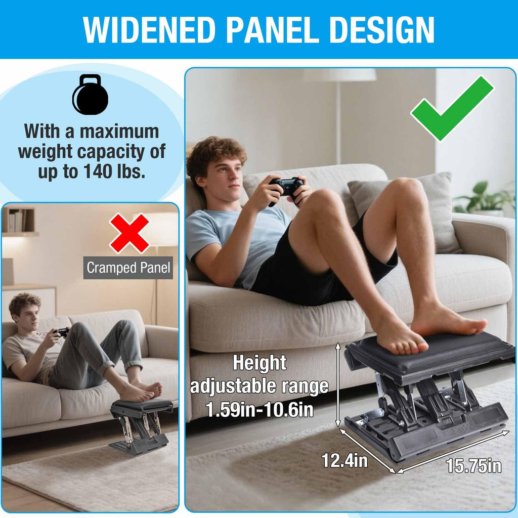 Adjustable Ergonomic Under-Desk Footrest for Office