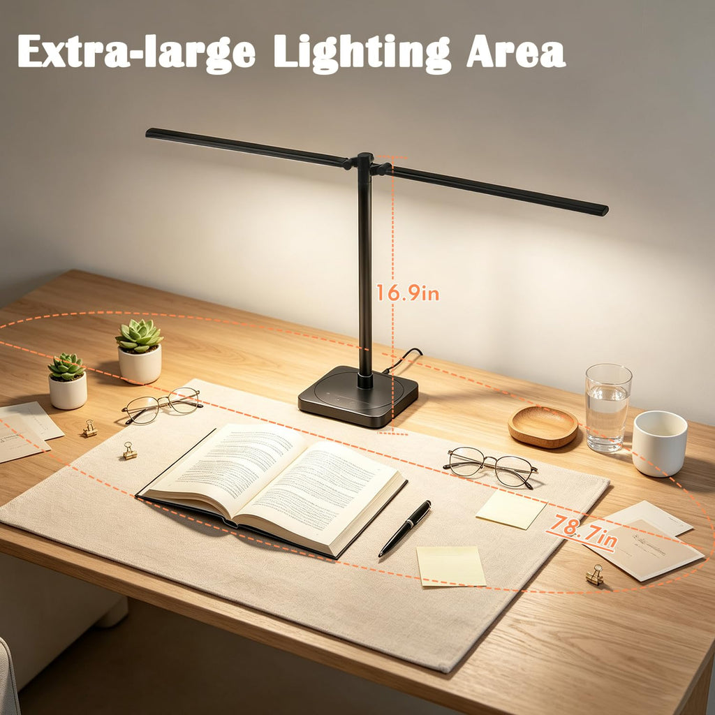 BOHON LED Desk Lamp with USB-C & Wireless Charging