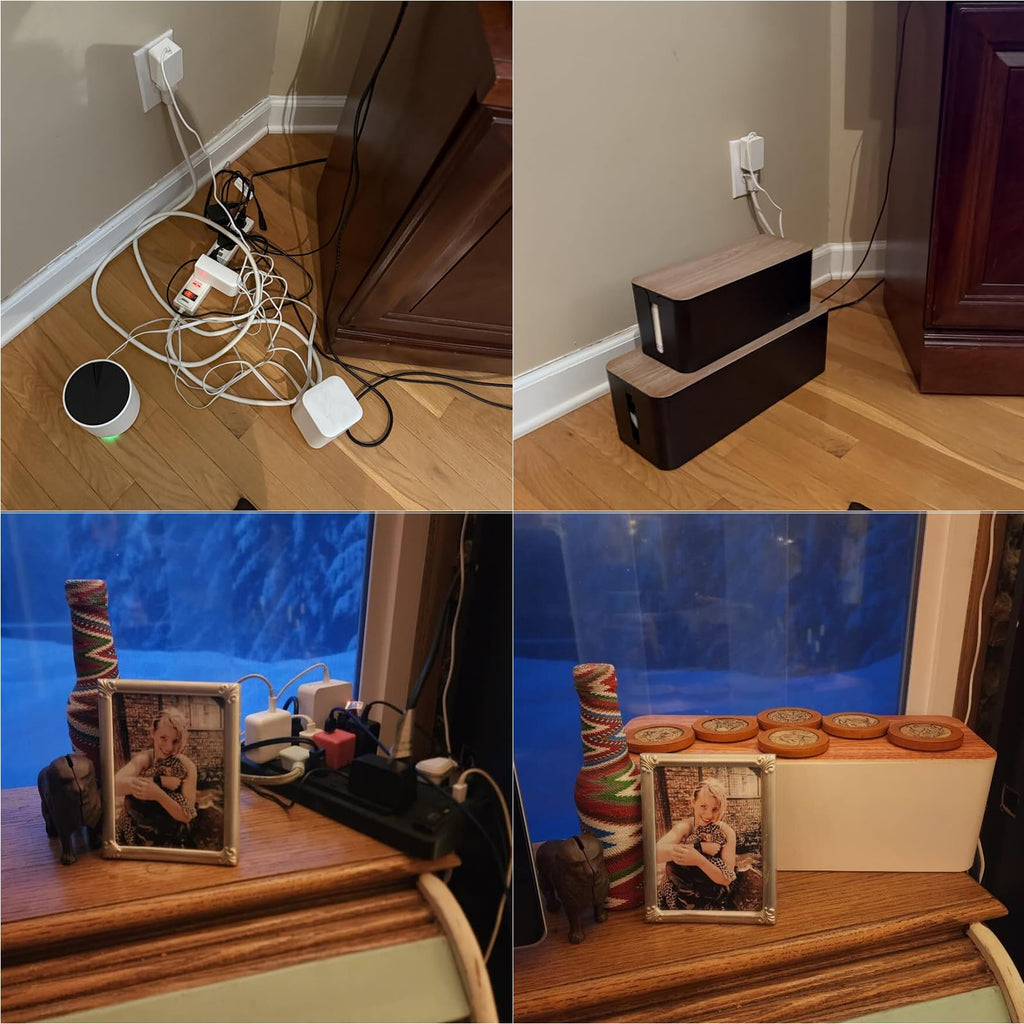 Cable Management Box & Wire Organizer for Home Office